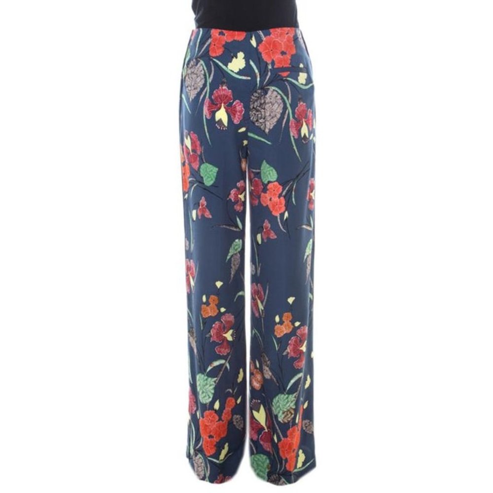 The most beauty DVF silk high rise wide leg pant US Small